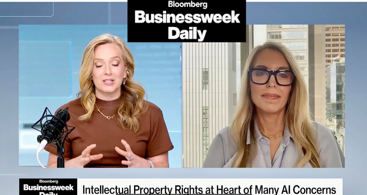 Bloomberg Businessweek Daily interview: Intellectual Property Rights at Heart of Many AI Concerns